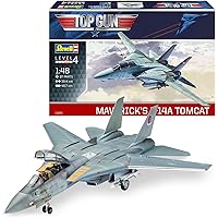 Revell Maverick's F-14A Tomcat Top Gun | Autentico modello di aviatore | Con ali girevoli mobili e personaggio pilota | Impre
