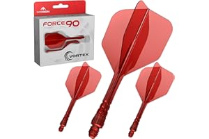 Mission Darts | Force 90 Vortex | Fléchettes moulées avec précision intégrées et système d'arbre | Plusieurs styles | Plusieurs couleurs.