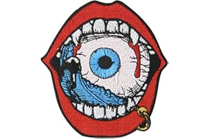 ZEGIN Eat Eyeball patch stemma ricamato toppa termoadesiva