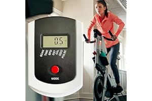 maxant LCD Monitor Speedometer for Stationary Bikes, Exercise Bike Computer Monitor with TIME, SPD, DST, CAL & Heart Rate Function, Replacement Parts Cycle Analytical Instrument for Sport Bikes