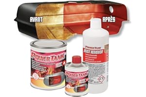 LUX METAL Power Tank - Traitement de Réservoir Innovant - Pour Réparer, Régénérer et Protéger les Réservoirs - (Kit Big Rouge 1,3 kg) - Automobile, Moto, Scooter, Véhicules Vintage et Vespa, Céramique