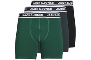 JACK & JONES Jacecho Solid Boxer Briefs 3-pak Bokserki (szorty) Mężczyźni, Magical Forest/Pack: awenturyn - czarny, L