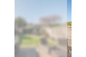 MQVXT 2 Piezas Vinilo para Ventana Privacidad Maxima Sin Pegamento Autoadhesiva Electrostática Protección contra Los Rayos UV Adecuado para Oficina Cocina Y Hogar,44.5x200cm,Mate
