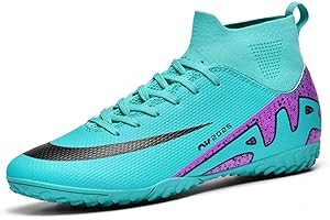 WEJIESS Uomo Scarpe da Calcio High Top Spikes Gioventù Formazione all'aperto Scarpe da Calcio Professionale Atletico Sport Scarpe Turf Trainers