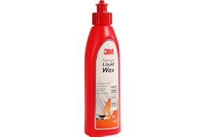 3M Premium Liquid Wax, Restores Car Paint Gloss and Lustre, Water Repellent, UV Protection (200ml, Pack of 1)