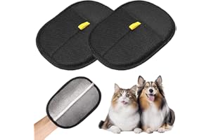 Wapasezyar 2 Stück Fell Magnet Handschuh, Pet Hair Remover Glove, 2025 Neu Tierhaarentferner Handschuh für Hunde & Katzen, Wiederverwendbare Katzenhandschuh für Reinigung Kleidung, Sofa