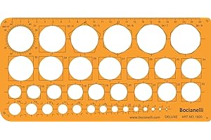‎BOCIANELLI Schablone Zeichenschablone Technisches Zeichnen - Kreis Kreise geometrische Figur Symbole