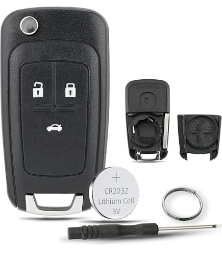 3 Pulsanti Ricambio Telecomando Chiave Auto Per OPEL VAUXHALL Astra J Orlando Cruze - Custodia In Plastica E Metallo - 5