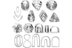 COLEXY Cortadores de Arcilla Mini 36 piezas Polimérica para Pendientes Cortadores de Galletas Acero Inoxidable Herramientas de Bricolaje para Galletas Decoraciones de Pasteles Herramientas de Joyería