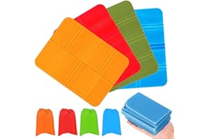 CoKeeSun 4 Stück Sitzkissen Outdoor Faltbar,Robuste Outdoor Sitzunterlage mit 4 Aufbewahrungstasche,37.6*28cm Tragbares ‎Schaum Thermo Sitzmatte,für Garten Picknick Freien Unterwegs Camping (4 Farben)