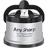 AnySharp Knife Sharpener with PowerGrip, Silver