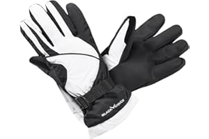Black Crevice Guantes de esquí Juveniles I Guantes de esquí Impermeables I Guantes de Invierno Extra cálidos con Thinsulate I Guantes de Nieve I Guantes de esquí robustos para niñas y niños