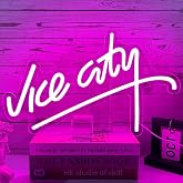 PILOYINDE Gta Neon Tabela, Vice City Neon Tabela, Gta LED Levha, Oyun Dekorasyonu, Duvar Dekorasyonu, Oyun Odası i&ccedil;in Işıklı 