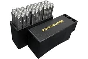 AWANGUARD - Chrome Vanadium Steel Letter Punch Set, 27 Letters A-Z for Seed Phrase Steel Wallet Backup Metallplatte. Stamping Crypto Wallet Recovery SEED Words Storage Tool