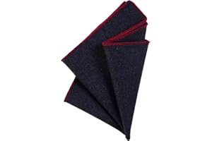 DonDon Pañuelo 23 x 23 cm auto-plegable fabricado de algodón con estilo tweed monocromo