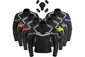Vaster Moto Herren Motorradjacke Motorradfahren Cordura Motorradjacke Wasserdicht Körperprotektoren Schutzkleidung mit Protektoren