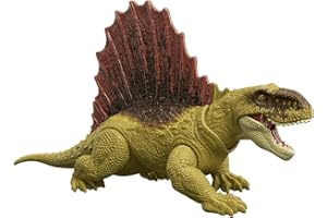 GIOCHI PREZIOSI World Jurassic Dominion - Dinozaur Ostre zwierzęta "Dimetrodon" - 18 cm przegubowy dinozaur nowy pakiet bestial - Dinozaur zabawka dla dzieci HDX27- Wielobarwny