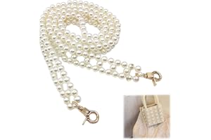 RARWIND Handykette Perlen zum Umhängen, 120 cm Elegant Schick Perlen Kette für Tasche, Kette Schulterriemen Perle Schick Für Handtaschen, Umhängetaschen, Mobiltelefone