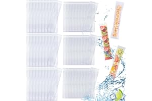 DKDDSSS 60PCS Ice Pop Moulds, Reusable Ice Pop Bags with Zip Seals for Healthy Snacks, Juice, Yogurt, Tea, or Coffee