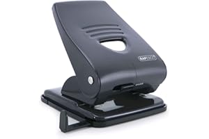Rapesco PF800AB1 Heavy Duty 835 2-Hole Metal Punch, 40 Sheet Capacity, Black