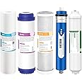 P-Link Complete Undersink & 15 LPh Water Purifier Replacement Filter Set, PP Filter - CTO Filter - GAC Filter - 80 GPD R.O Membrane - Zac (Zinc Alkaline Copper) Filter, Works Upto 2000 TDS