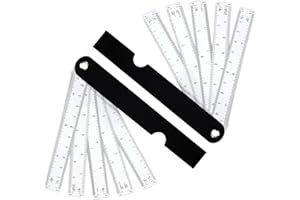 FANTASYON 2 Piezas Escalímetro Tipo Abanico, Escalímetro Plegable Escala de Plástico 1:10, 1:15, 1:20, 1:25, 1:30, 1:33 1/3, 1:40,1:50, 1:75, 1:125 para Estudiantes, Arquitectos e Ingenieros, Dibujo Técnico