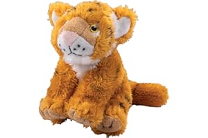 EcoBuddiez - Tygrys Deluxebase. Mały pluszowy wykonany z plastikowych butelek z recyklingu. Śliczne ekologiczne pluszowe zwierzę w kształcie dla małych dzieci.