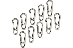 AMZoutdoor® 10 x karabińczyk aluminiowy SF | mini karabińczyk | haczyk na kemping, podróże, wędrówki, breloczek do kluczy, wyposażenie outdoorowe, mini karabińczyk, karabińczyk