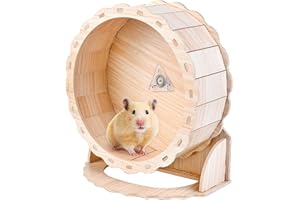 Behogan Hamsterrad aus Holz ø23cm, Holzlaufrad, Holz Laufrad Hamster Leise Laufrad Hamster Hamsterlaufrad für Zwerghamster, Rennmäuse, Mäuse oder Andere Kleine Haustiere