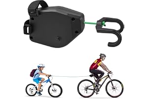 Gaethra bogservajer för barncykel, 2,5 m indragbar cykelbogservajer, montering blir enkel, bärkapacitet 90 kg, perfekt för familjeutflykter och cykelturer