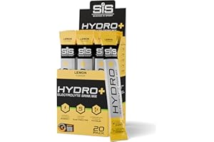 Science in Sport HYDRO+ Electrolyte Drink Mix 20x4,1g Citron - Poudre d’électrolytes vegan, Boisson sportive en poudre avec vitamine C et 5 électrolytes essentiels
