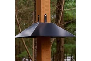 Squirrel Baffle for 4.7x4.7inch Post, Metal Baffle for Bird Feeder Pole by Poweka Outdoor Squirrel Guard Proofing