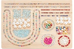 BENECREAT 39 x 29 cm Perlen-Designbrett Perlen-Designbrett Perlherstellungszubehör Perlentabletts Matten für Armband, Halsketten, Schmuckung, DIYdesign, 1cm Dick …