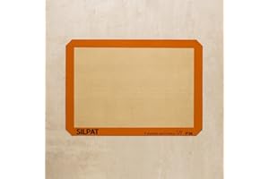Silpat Toile de Cuisson Antiadhérente 40x30 cm – Tapis Pâtisserie et Viennoiseries Réutilisable - Résistance Thermique, Facile à Nettoyer - Cuisson Uniforme Sans Graissage - Qualité Professionnelle