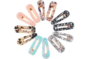 ZONON 12 Stücke Acryl Harz Haarspangen Geometrische Alligator Haarspangen Bunte Acryl Haarspangen Für Damen Mädchen Haarschmuck