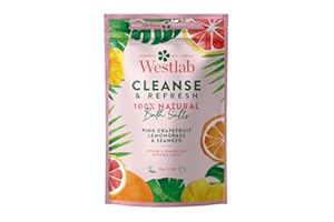 Westlab - 1kg - Cleanse Epsom & Himalayan Salts Infused with Lemongrass & Pink Grapefruit - Perfect for Muscle soaks - 1kg Resealable Pouch