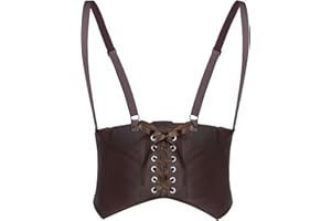 JasGood Damski pasek ze sztucznej skóry steampunk, modny gorset pod biustem, na imprezę, do klubu, festiwalu, cosplay, Halloween