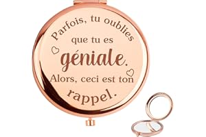 QWZIFY Cadeau Femme Anniversaire Cadeau Amie Femme Miroir de Poche Cadeaux Noel Femme Cadeau Jeune Fille Cadeau Collegue de Travail Cadeau Amitié Femme Cadeau Ado Fille Cadeau Fille 17 ans 30 ans Femme