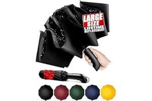 Conlun Parapluie Pliant inversé Compact - Résistant aux intempéries, Automatique Coupe-Vent, Parapluie Homme Revêtement en Tissu 210T,10 Sections - Cadeaux Noel