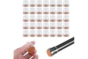 Dalephoric 35 Pezzi Gommini per Sedie Rotondi per 16-22 mm, Piedini per Sedie, Tappini per Gambe Sedia, Riduce il Rumore e Protegge i Pavimenti, Feltrini per Sedia per Pavimenti in Legno e Piastrelle