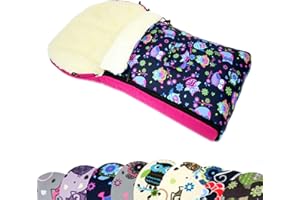 BABYS-DREAMS BAMBINIWELT universaler Winterfußsack (90cm oder 108cm), auch geeignet für Babyschale, Kinderwagen, Buggy, aus Wolle im Eulendesign (108cm, 7)