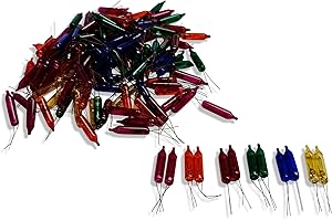 TOSEND Lampada Sostitutiva pisellino Lampadina 12V - 100 Pisellini 6 Colori Multicolor