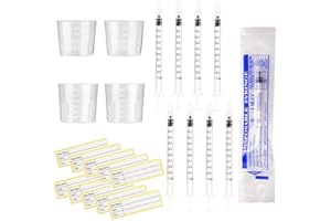 FISYNUG Siringhe da 1 ml, siringa per colostro con tappo, siringa senza ago, 20 ml, 30 ml, misurini per riempire e misurare liquidi, raccolta di colostro, laboratori scientifici, irrigazione delle piante