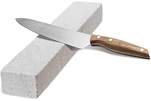 KADAX Cómoda piedra de afilar de arenisca, 24 x 4 cm, piedra de afilar, piedra para afilar y afilar herramientas de jardín, afilador de cuchillos (rectangular)