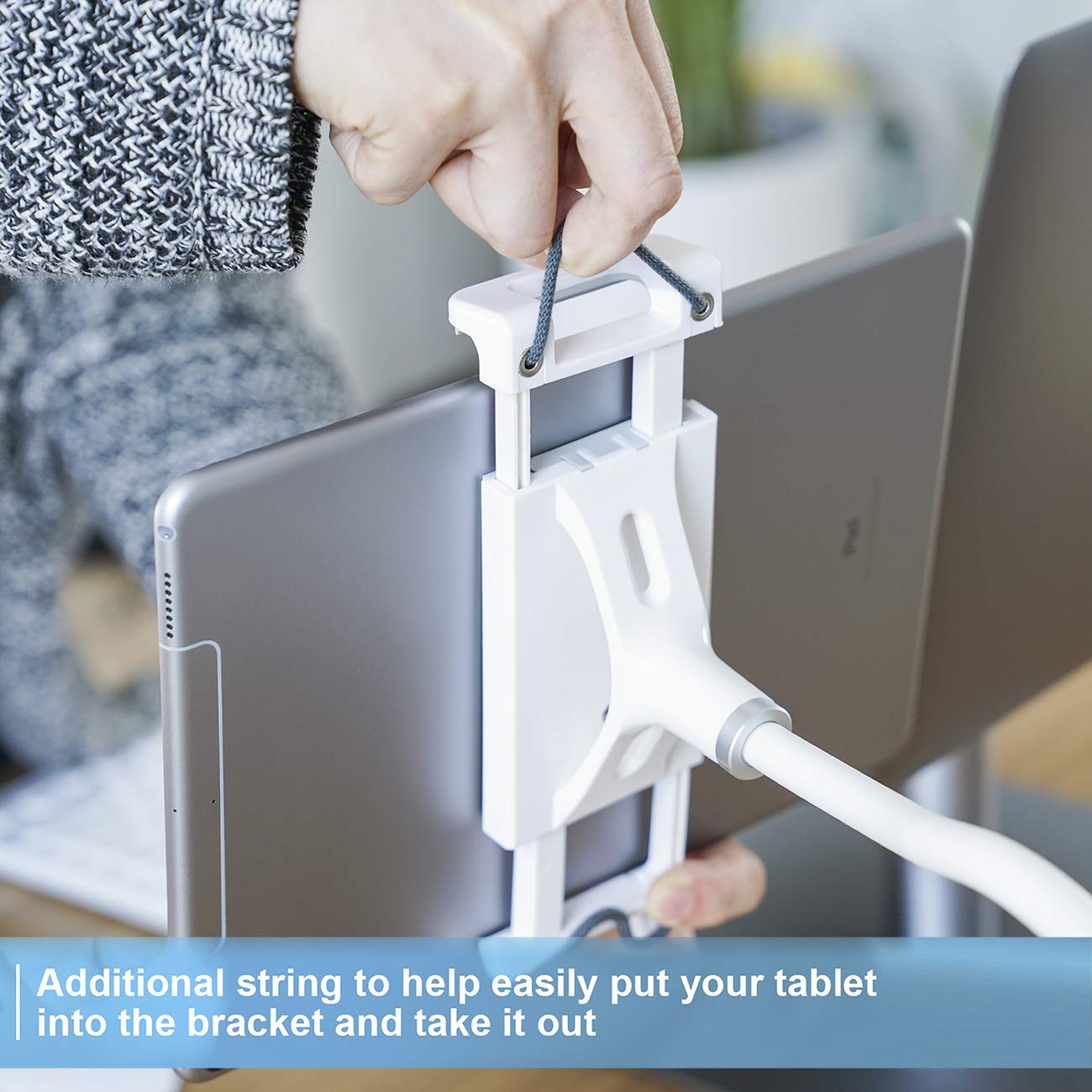 Lamicall Supporto Tablet, Collo Oca Supporto Regolabile - Universale Supporto Stand per 2022 iPad PRO 10.5, 9.7, iPad… - immagine 7