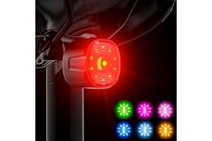 Wind&Moon Feu Arrière Vélo Intelligents, Commutation Manuelle/Commutation Automatique, Deux Méthodes d'installation, Éclairage Arrière avec Freins à Détection de Freinage, Lumiere Velo Étanche