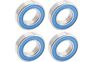 FUSHIBEARING 6800 VRS MAX - Cuscinetto a cartuccia, dimensioni 10 x 19 x 5 mm, in acciaio cromato blu sigillato con grasso, 6800LLU Cart Full Balls Bearing per MTB Hub Pivot, (4 pezzi)