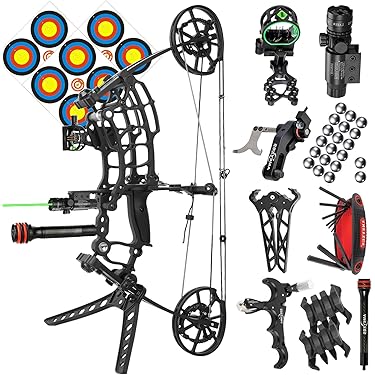 9,5'' Mini Ensemble De Flèches Arc Composées 12 Lb Tir à L'arc Cible