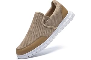 HIIGYL Mens Trainers Slip-On Shoes Casual Loafers for Men Breathable Running Sneakers Lightweight Gym Tennis Walking Shoes