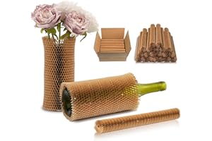 SZSYUMUNION Confezione da 20 custodie protettive a bolle d'aria per traslochi, carta da imballaggio a nido d'ape, per barattoli di vetro, tazze, bottiglie di vino, materiali di imballaggio (22 cm x 20 pezzi)